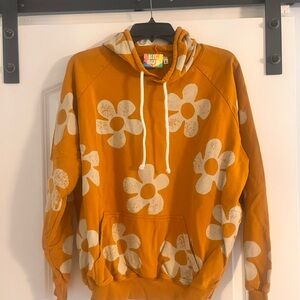 Big Bud Press Dark Rusty Orange/Yellow Floral Hoodie